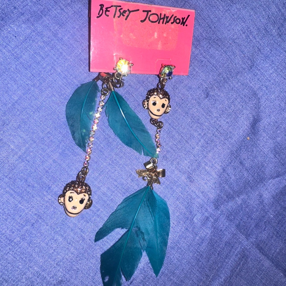 Monkey Earrings Betsey Johnson